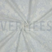 COTON VOILE BRODERIE FLEURS DEUX CÔTÉS BORDURE FESTONNÉE BLANC (thumbnail) #3