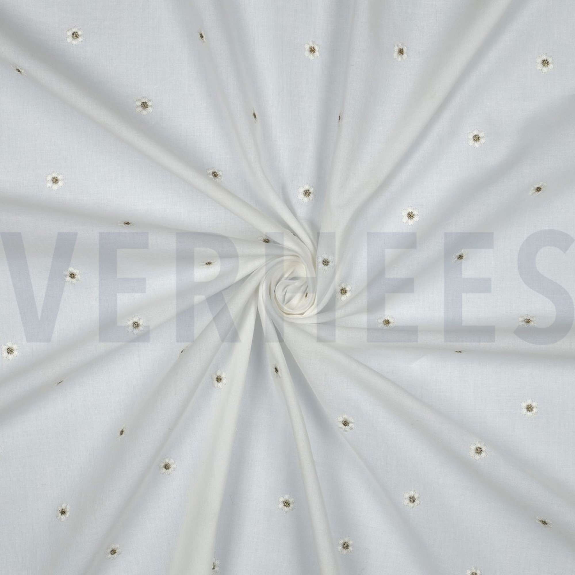 COTON VOILE BRODERIE FLEURS LUREX BLANC (high resolution) #3