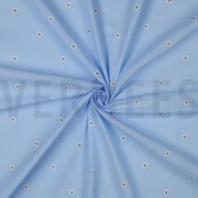 BAUMWOLLE VOILE STICKEREI LUREX BLUMEN HELLBLAU (thumbnail) #3