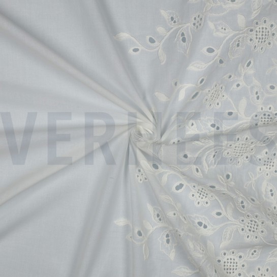 KATOEN VOILE EENZIJDIGE RAND EENZIJDIGE GOLFRAND WIT #7