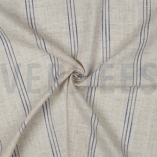 LINEN VISCOSE STRIPES BLUE #7