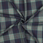 LEINEN VISKOSE GARNGEFÄRBTE KAROS GRÜN (thumbnail) #3