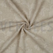 LINEN COTTON JACQUARD FLOWERS NATURAL (thumbnail) #3