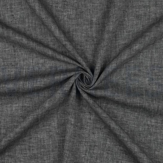 LINNEN KATOEN VISGRAAT ZWART #7