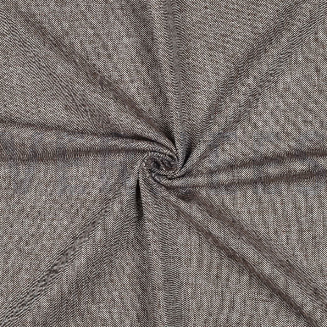 LIN COTON CHEVRON BRUN #7