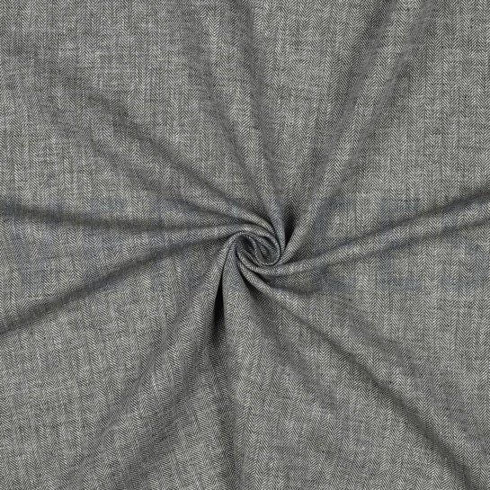 LINEN COTTON HERRINGBONE ARMY GREEN #7
