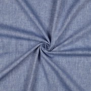 LINEN COTTON HERRINGBONE BLUE (thumbnail) #3