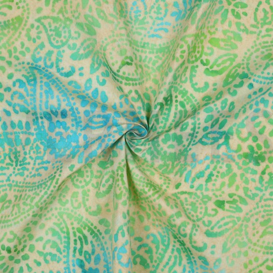 HANDCRAFTED BATIK VISCOSE GREEN #7
