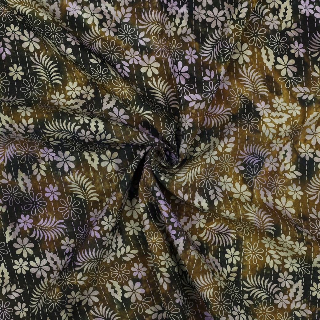 HANDGEFERTIGTE BATIK VISKOSE GRÜN #7