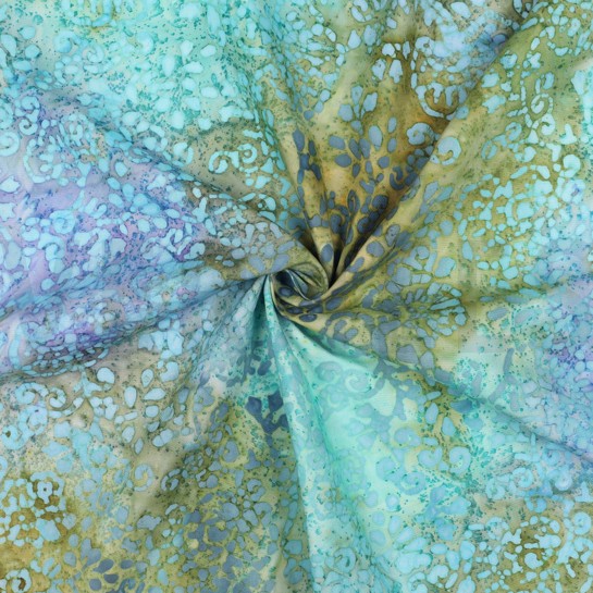 HANDCRAFTED BATIK VISCOSE TURQUOISE #7