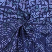 HANDGEMAAKTE BATIK VISCOSE MARINEBLAUW (thumbnail) #3