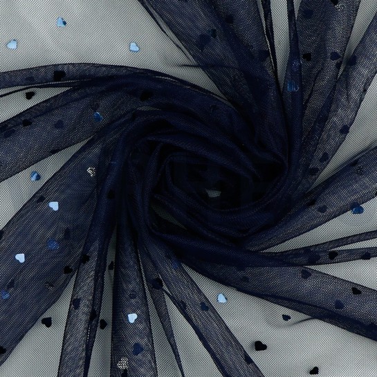 ROYAL TÜLL HERZEN MARINEBLAU #7