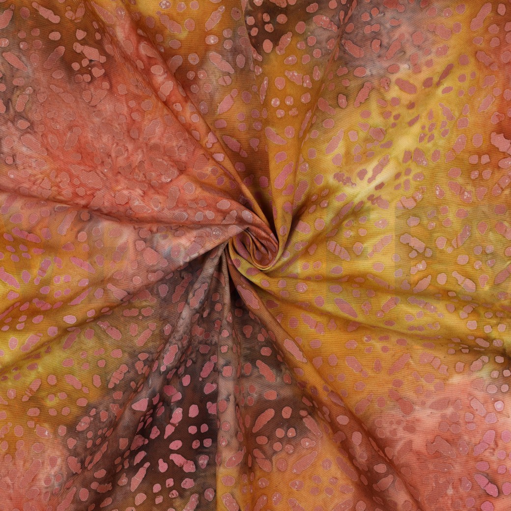HANDGEFERTIGTE BATIK VISKOSE GELB #7