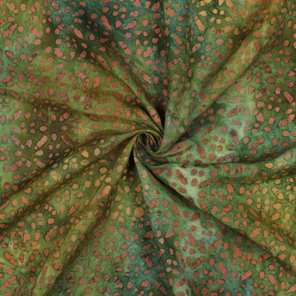 VISCOSE BATIK FAIT MAIN VERT #7