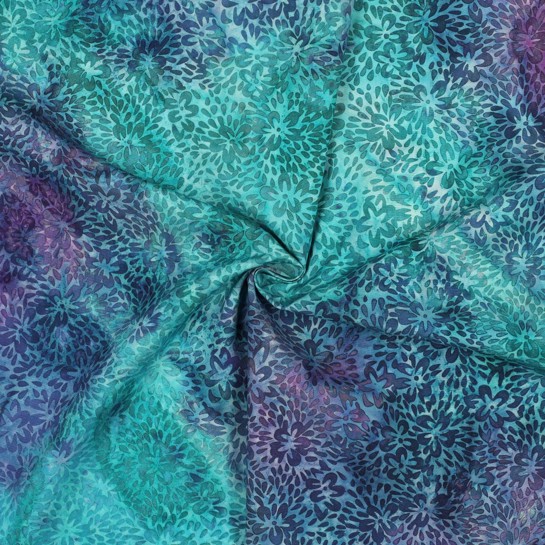 HANDCRAFTED BATIK VISCOSE TURQUOISE #7