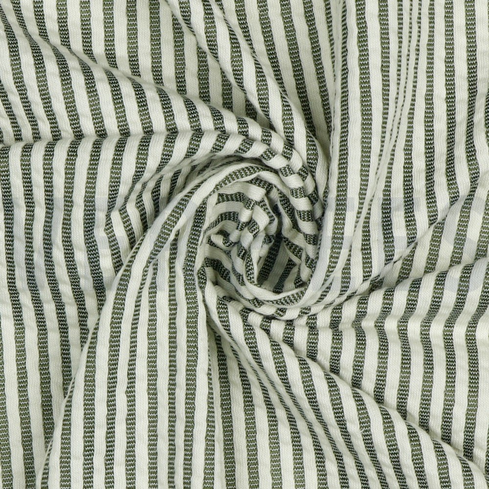 JERSEY JACQUARD RAYURES VERT ARMÉE #7