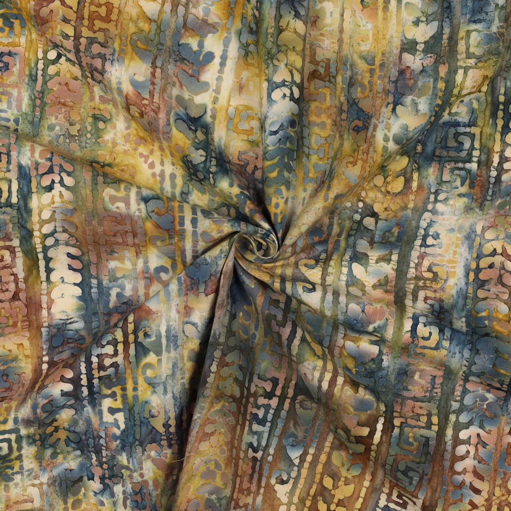 HANDGEFERTIGTE BATIK BAUMWOLLE GRÜN #7
