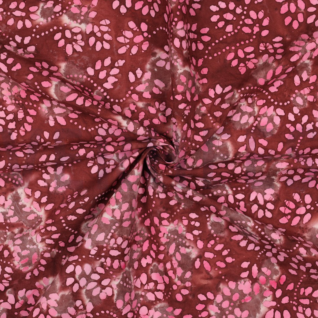 HANDCRAFTED BATIK COTTON RED #7