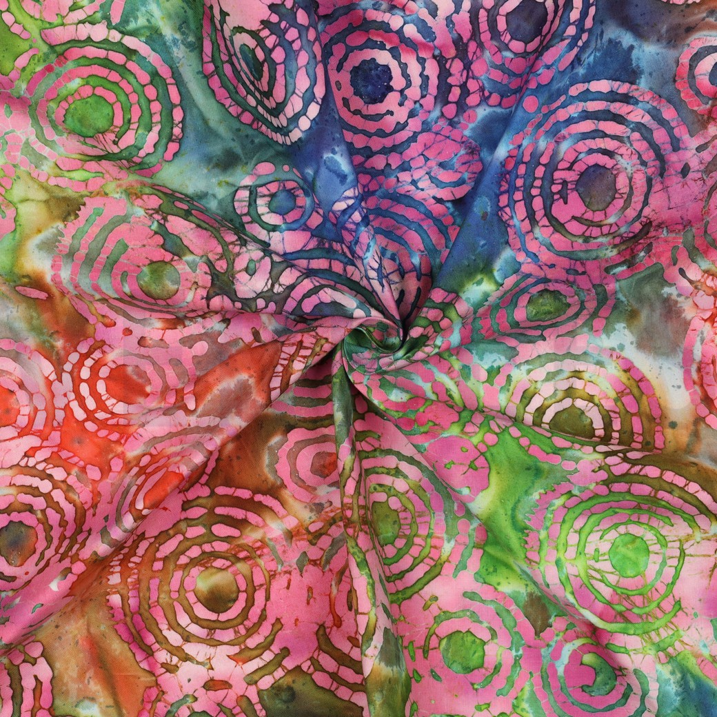 BATIK COTON FAIT MAIN MULTICOLORE #7