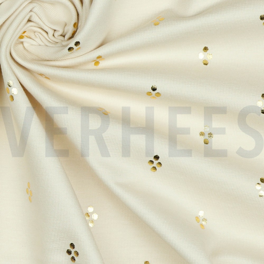 JERSEY FOIL DOTS SAND #7
