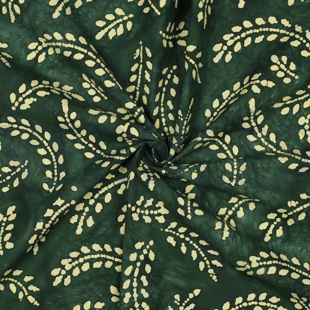 HANDCRAFTED BATIK COTTON GREEN #7