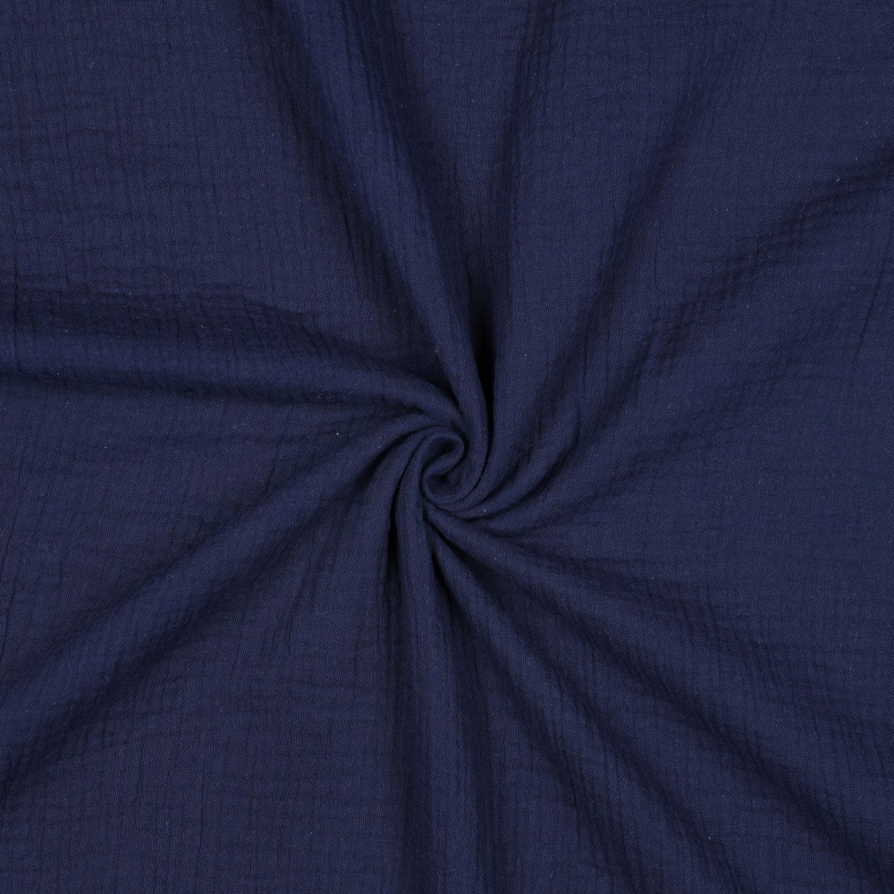 DOUBLE GAUZE GOTS MARINEBLAUW #7