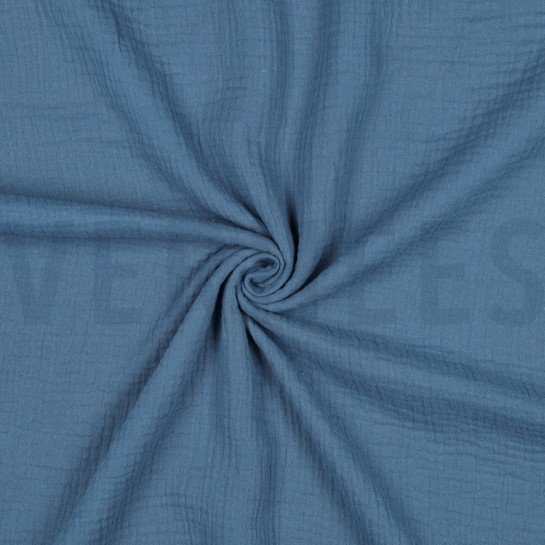DOUBLE GAZE DE COTON GOTS INDIGO #7