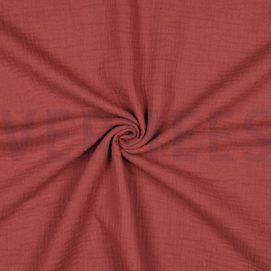 DOUBLE GAZE DE COTON GOTS ROUGE #7