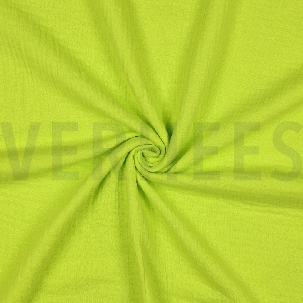 DOUBLE GAUZE GOTS GEEL NEON #7