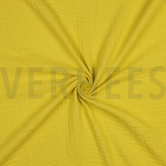 DOUBLE GAZE DE COTON GOTS JAUNE BANANE #7