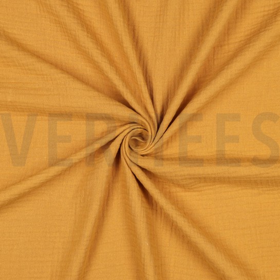 DOUBLE GAZE DE COTON GOTS OCRE FONCÉ #7