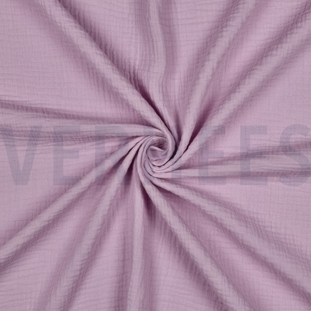 DOUBLE GAZE DE COTON GOTS LILAS CLAIR #7