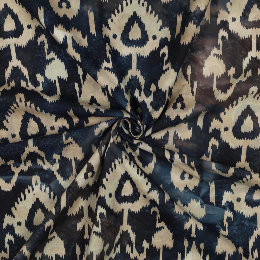 HANDGEFERTIGTE BATIK BAUMWOLLE MARINEBLAU #7