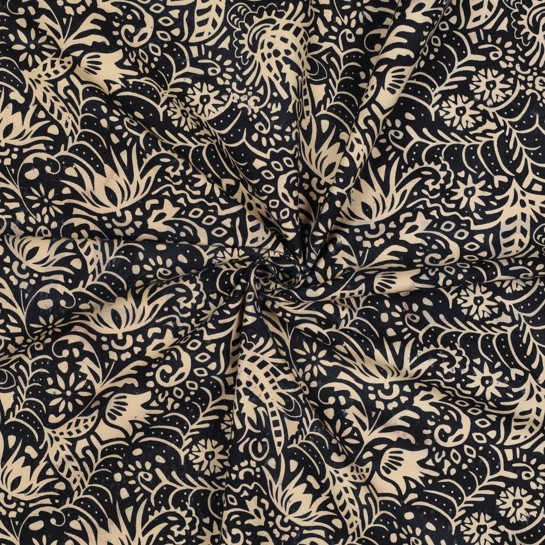 HANDCRAFTED BATIK COTTON NAVY #7