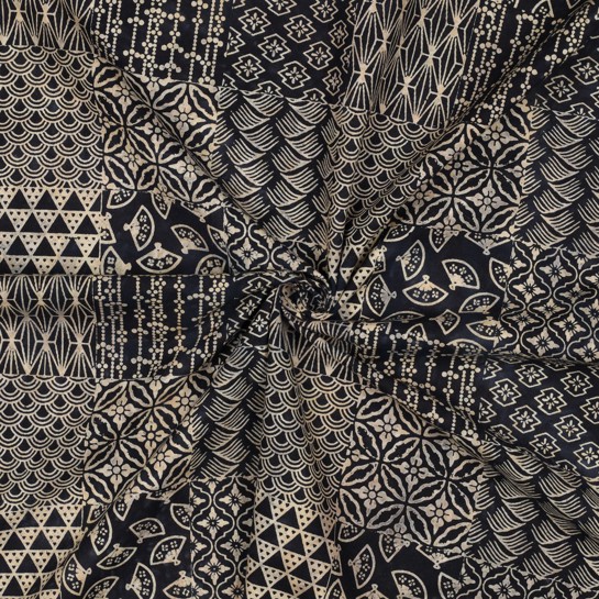 HANDCRAFTED BATIK COTTON NAVY #7