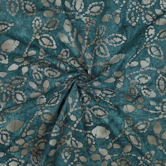 HANDCRAFTED BATIK COTTON DARK PETROL #7