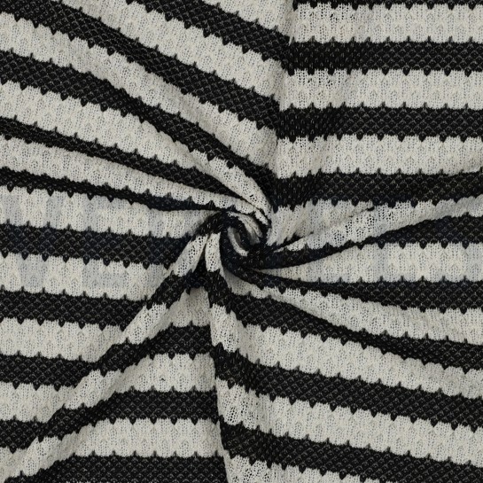 STRICK JACQUARD SCHWARZ GOLD LUREX #7
