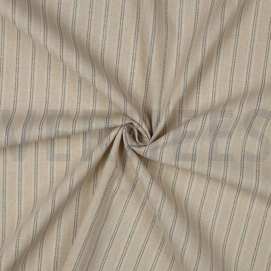 LINEN VISCOSE LUREX STRIPES ECRU #7
