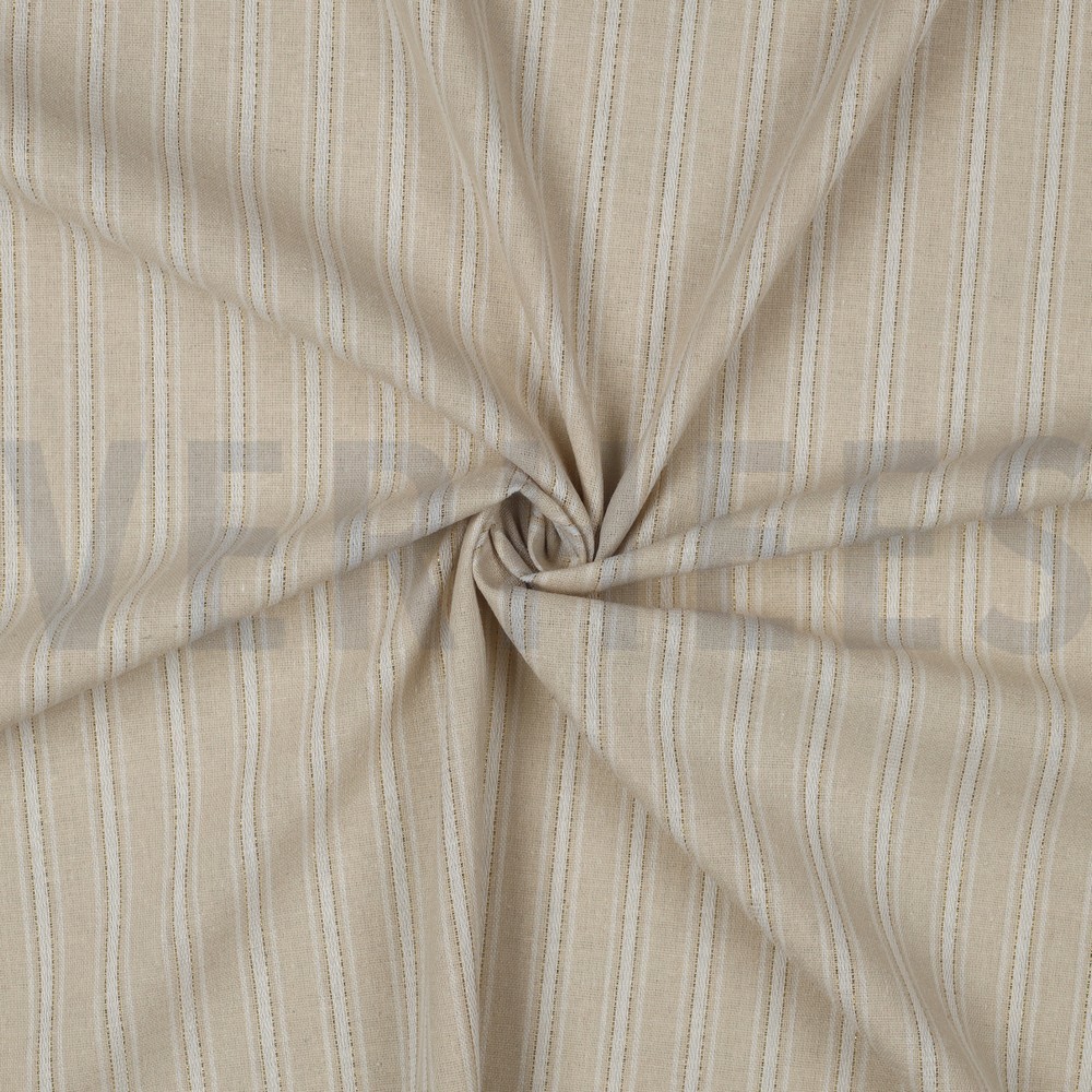 LEINEN VISKOSE LUREX STREIFEN ECRU #7