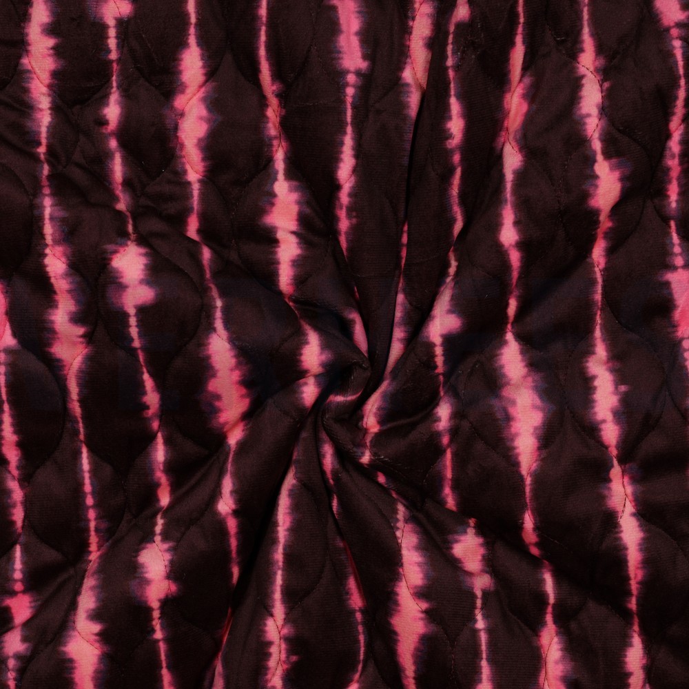 STEPPED VELVET DIGITAL STRIPES CERISE #7