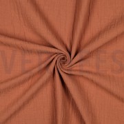 DOUBLE GAZE DE COTON SLUB ROUGE BRIQUE (thumbnail) #3