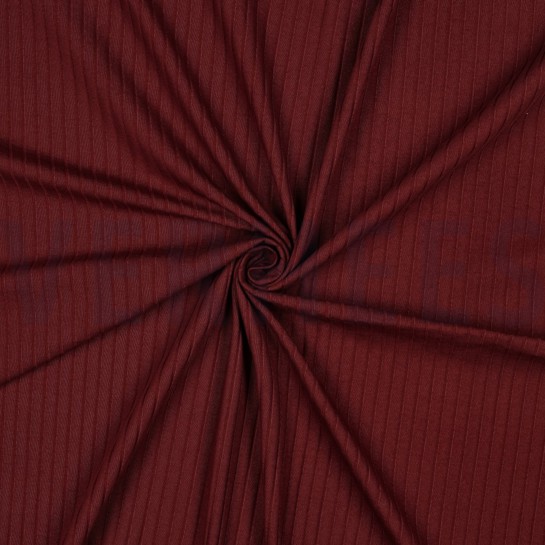 RIB JERSEY GROOT BORDEAUXROOD #7