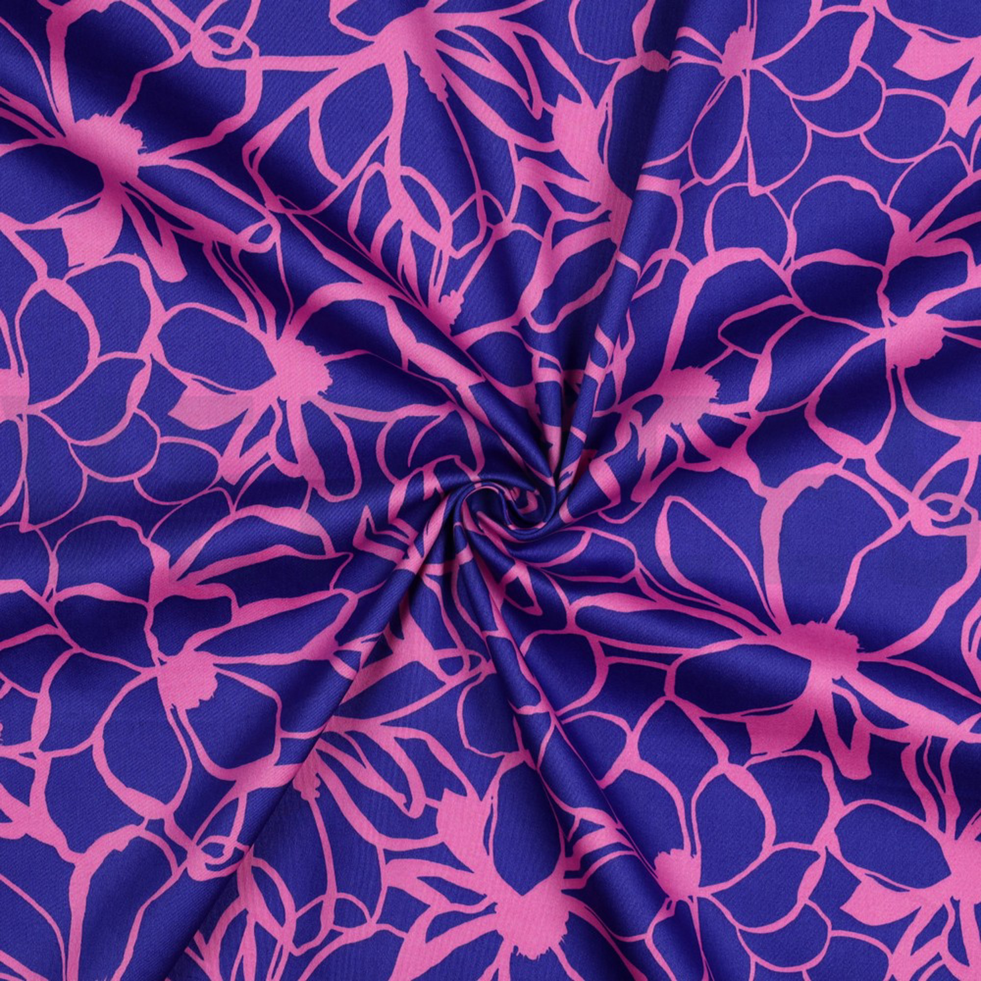 COTTON SATIN MAGNOLIA NERIDA HANSEN ROYAL BLUE (high resolution) #3