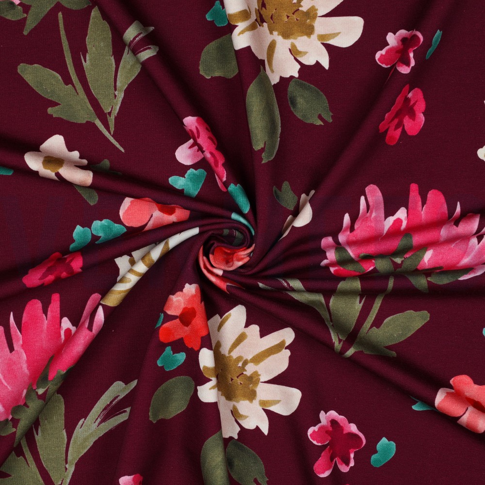 FRENCH TERRY DIGITAL COLETTE NERIDA HANSEN PLUM #7