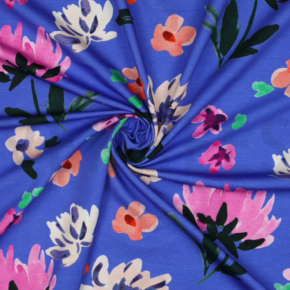 FRENCH TERRY DIGITAL COLETTE NERIDA HANSEN BLEU CLAIR #7