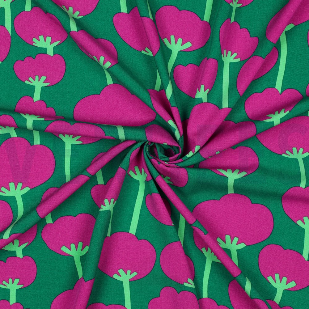 LENZING™ ECOVERO™ COQUELICOTS NERIDA HANSEN VERT FONCÉ #7