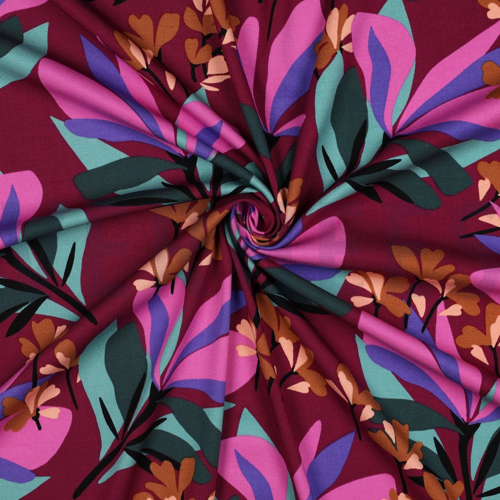 VISKOSE ROSELLA STRETCH SPRING GARDEN NERIDA HANSEN MAUVE #7