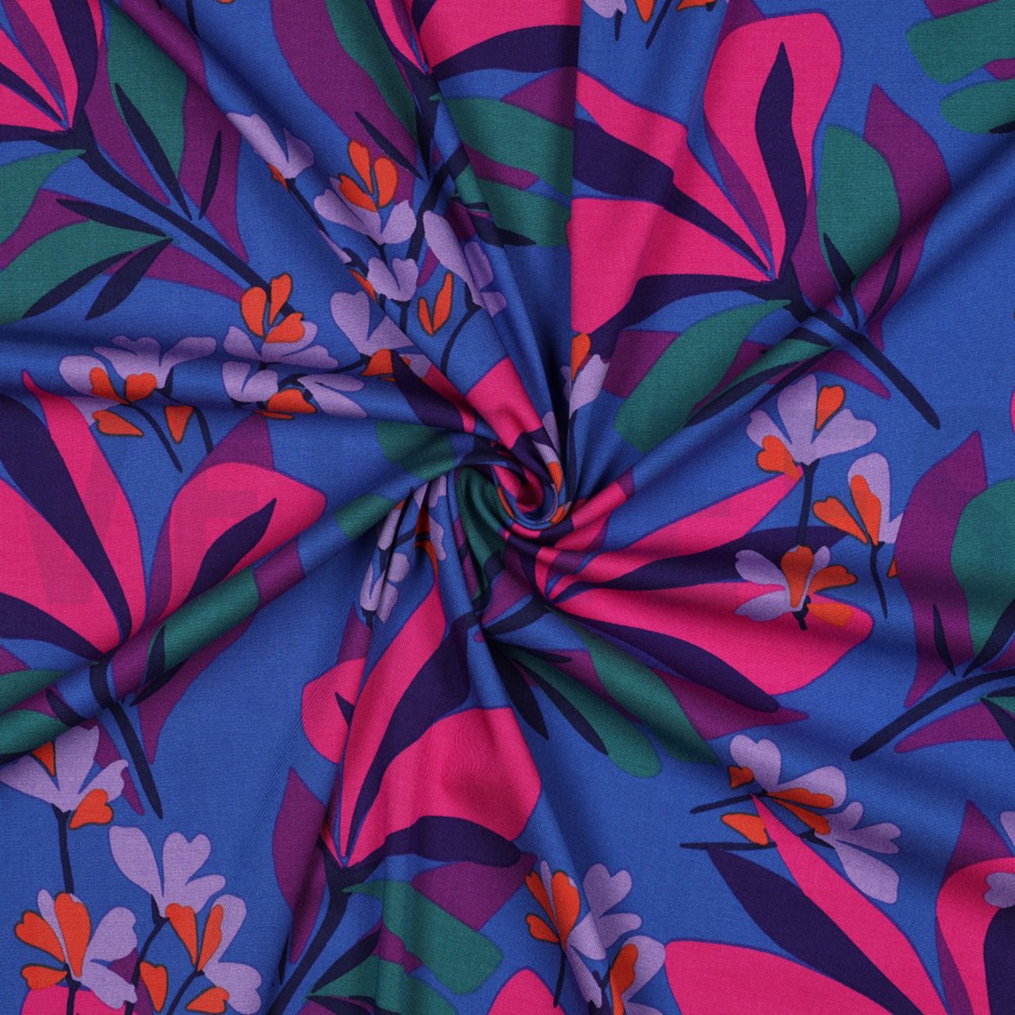 VISCOSE ROSELLA STRETCH SPRING GARDEN NERIDA HANSEN KONINGSBLAUW (high resolution) #3
