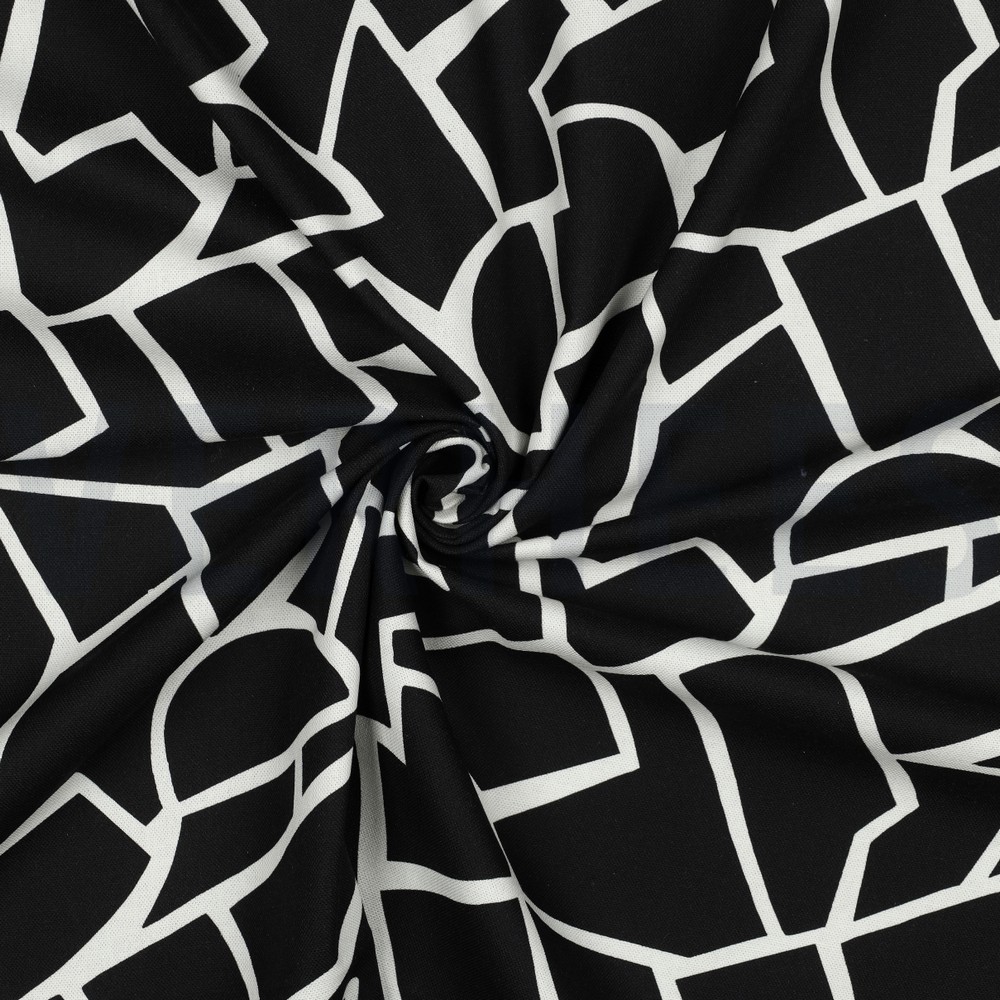 CANVAS ABSTRACT ZWART & WIT #7