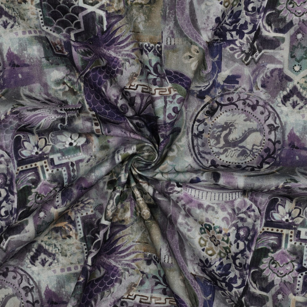 TOILE DÉCORATION DIGITAL ORIENTAL VIOLET #7